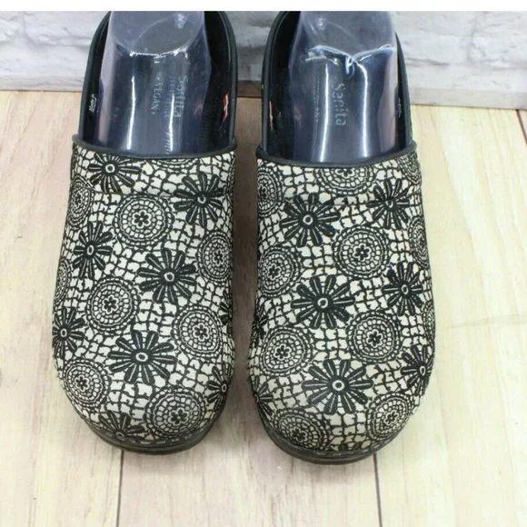 Sanita Multicolor Faux Leather Floral Pattern Slip on Clogs Size 10.5-11 - Picture 5 of 8